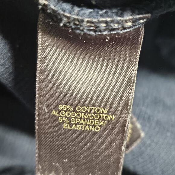 Blue V Neck Cotton Blend Sweater Size Large - Picture 4 of 4